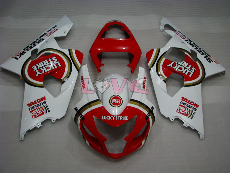 Lucky Strike - Red White Fairings and Bodywork For 2004-2005 GSX-R750 #LF6577