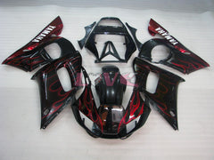Flame - Red Black Fairings and Bodywork For 1998-2002 YZF-R6 #LF3364