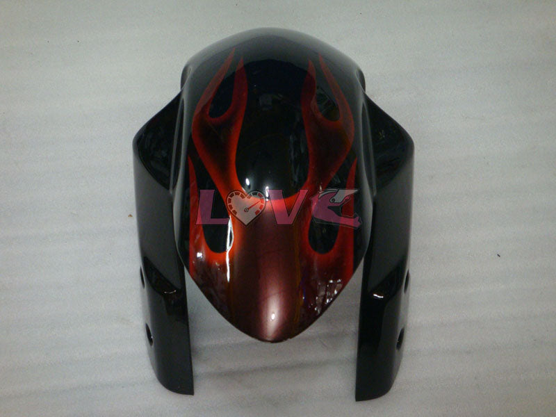Flame - Red Black Fairings and Bodywork For 2008-2010 GSX-R750 #LF3930