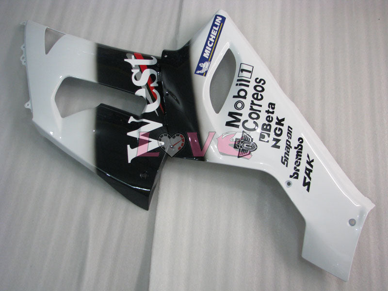 West - White Black Fairings and Bodywork For 2005-2006 NINJA ZX-6R #LF5965