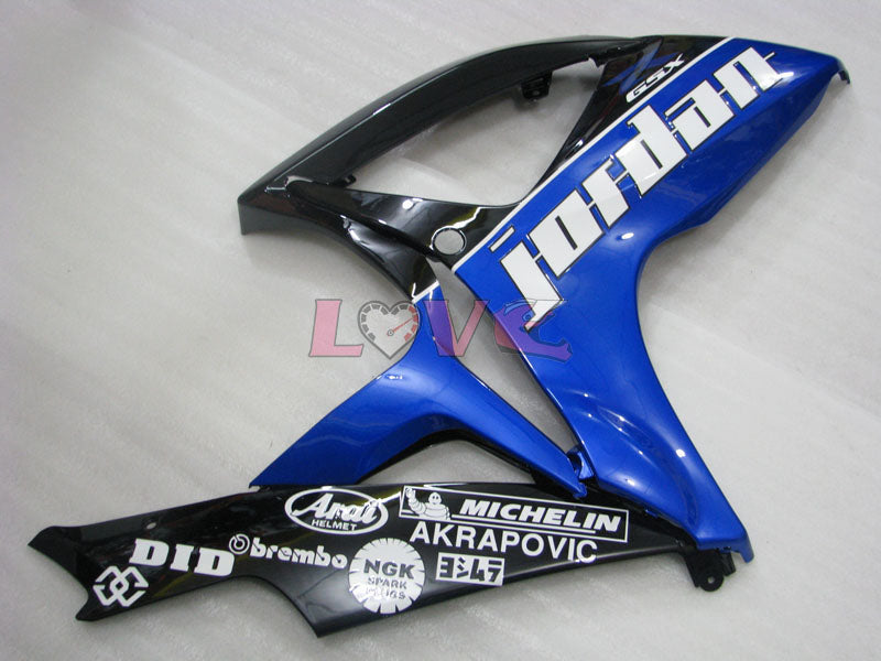 Jordan - Blue Black Fairings and Bodywork For 2006-2007 GSX-R600 #LF6348