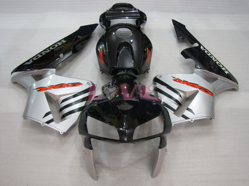 Factory Style - Black Silver Fairings and Bodywork For 2005-2006 CBR600RR #LF7543