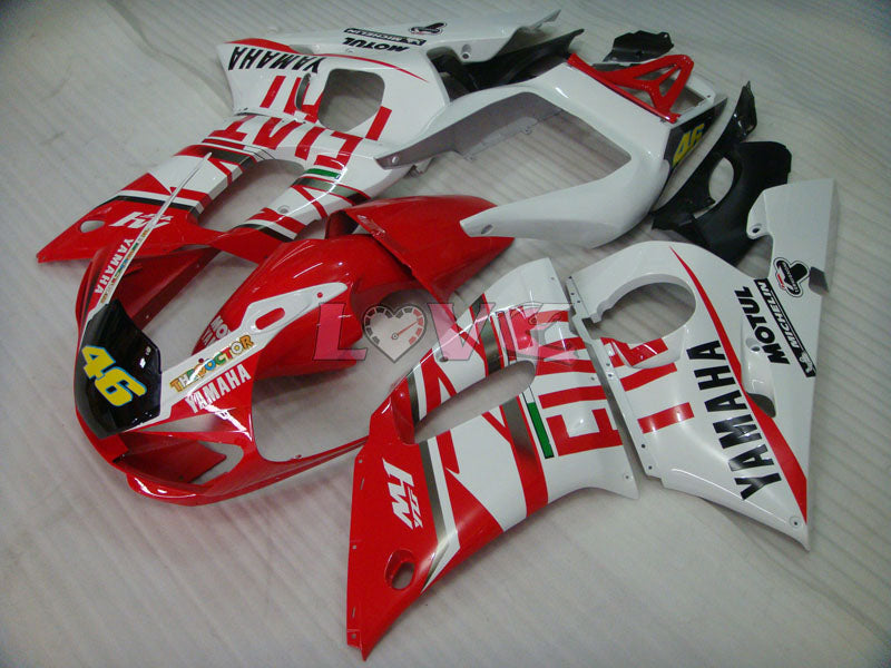 FIAT - Red White Fairings and Bodywork For 1998-2002 YZF-R6 #LF3366
