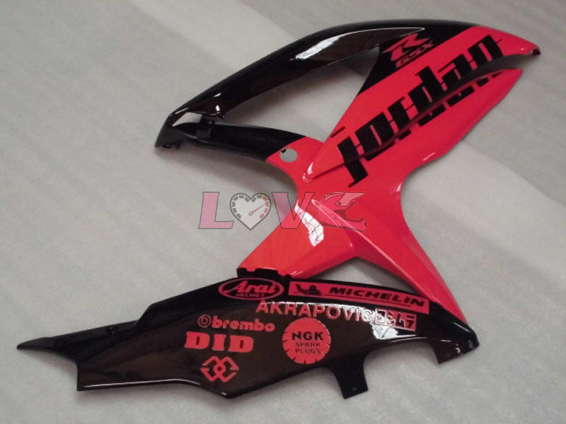 Jordan - Black Pink Fairings and Bodywork For 2008-2010 GSX-R600 #LF3975