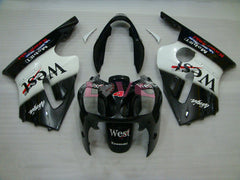 West - White Black Fairings and Bodywork For 2000-2001 NINJA ZX-12R #LF4868