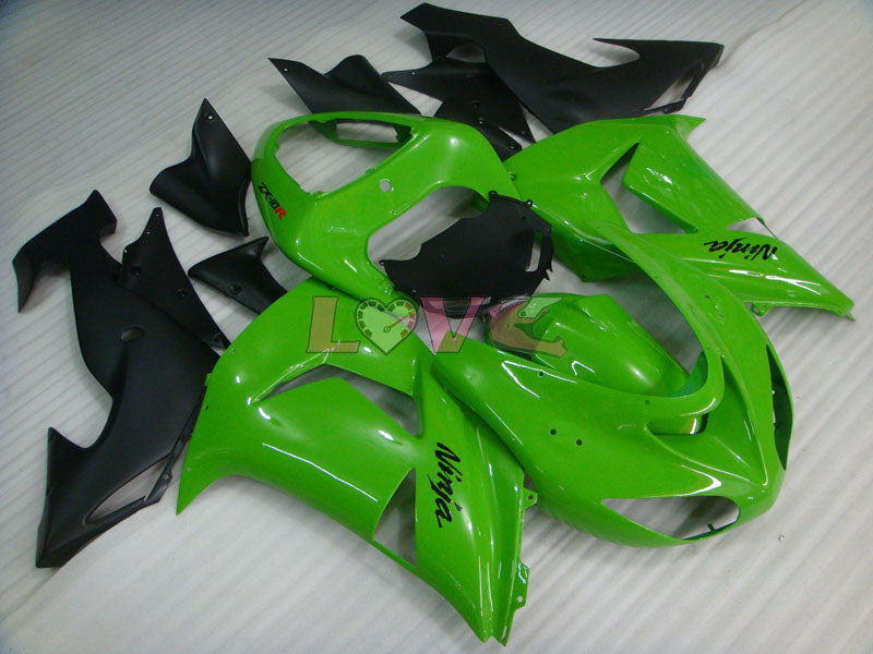 Factory Style - Green Black Fairings and Bodywork For 2006-2007 NINJA ZX-10R #LF6273