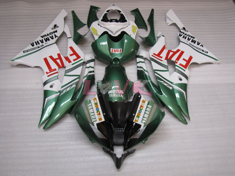 FIAT - ArmyGreen White Fairings and Bodywork For 2008-2016 YZF-R6 #LF3416