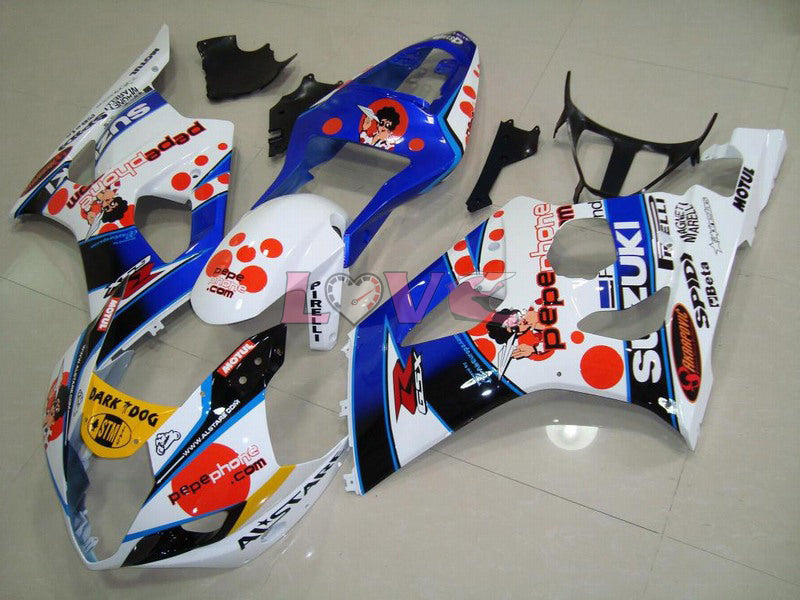 Dark Dog - Blue White Fairings and Bodywork For 2003-2004 GSX-R1000 #LF6032