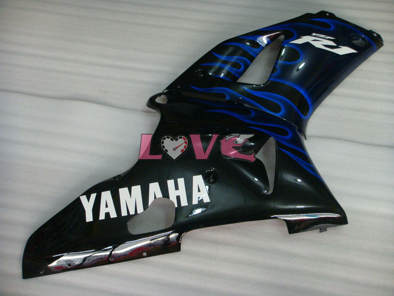 Flame - Blue Black Fairings and Bodywork For 1998-1999 YZF-R1 #LF3576