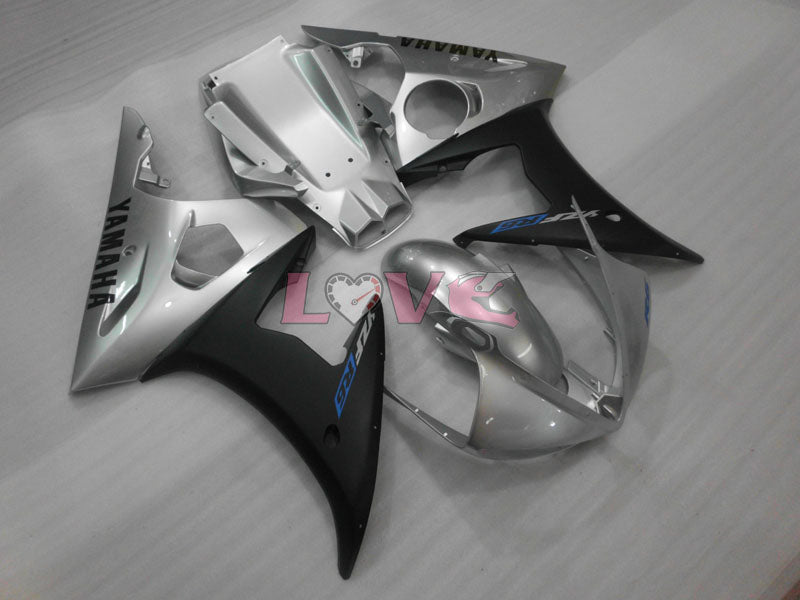 Factory Style - Black Silver Matte Fairings and Bodywork For 2005 YZF-R6 #LF5305