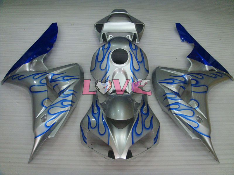 Flame - Blue Silver Fairings and Bodywork For 2006-2007 CBR1000RR #LF7230