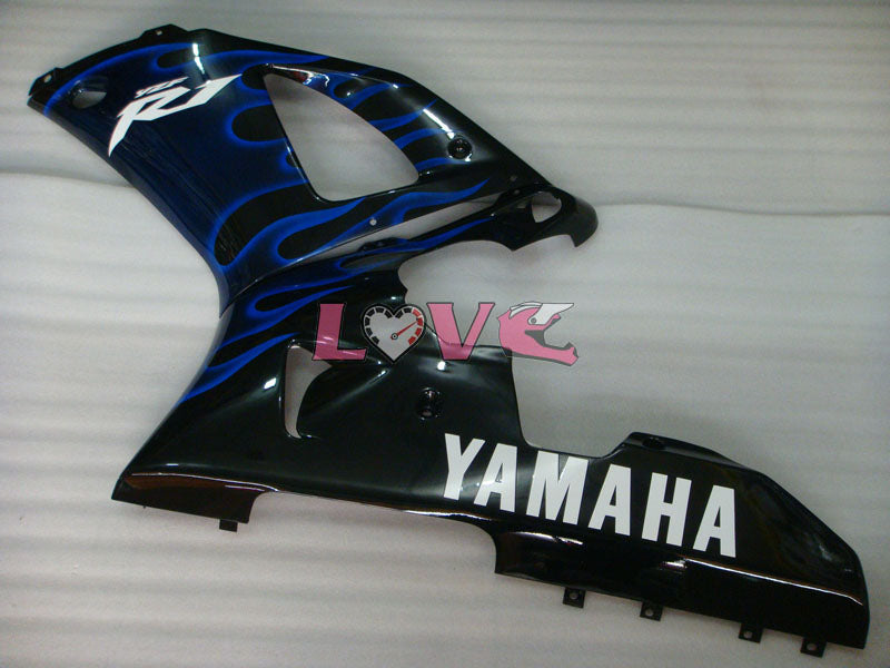 Flame - Blue Black Fairings and Bodywork For 1998-1999 YZF-R1 #LF3576