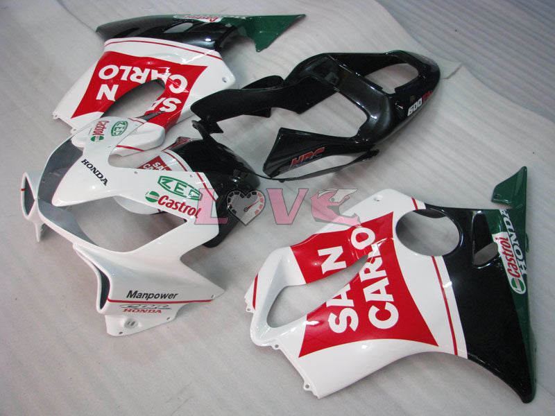 San Carlo - Red White Fairings and Bodywork For 2001-2003 CBR600F4i #LF4496