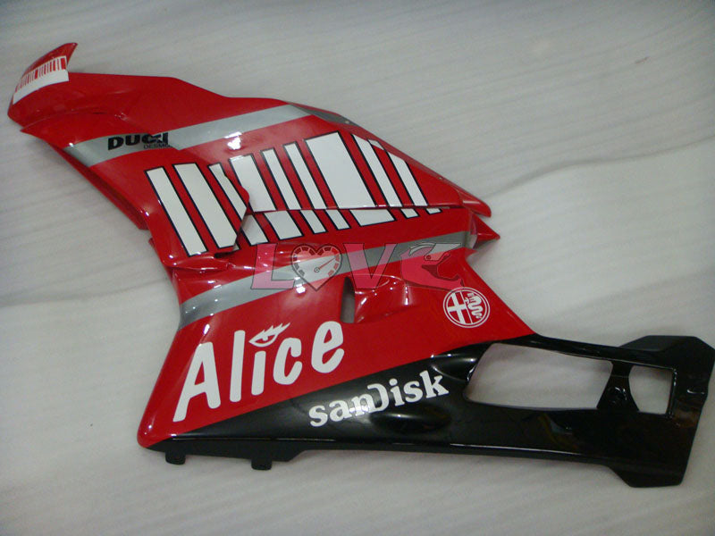 Alice - Red Black Fairings and Bodywork For 2003-2004 999 #LF5518