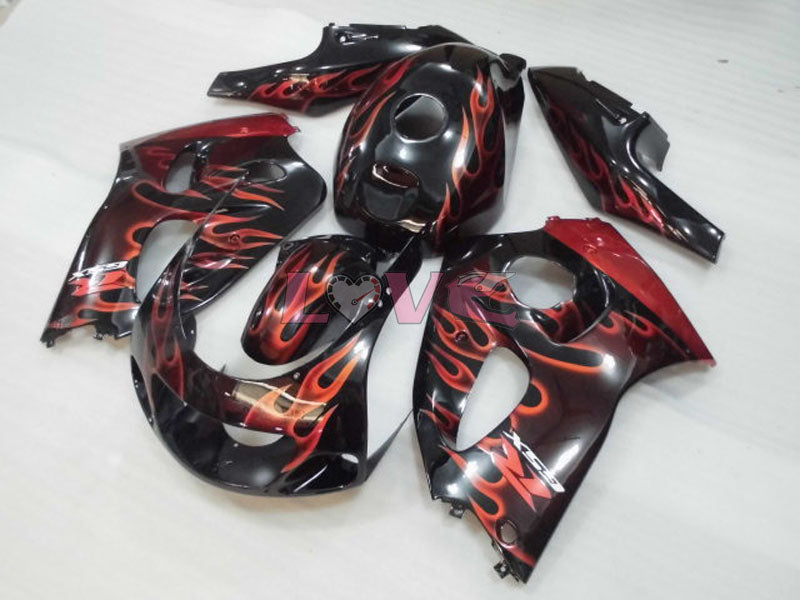 Flame - Orange Black Fairings and Bodywork For 1996-1999 GSX-R750 #LF4290
