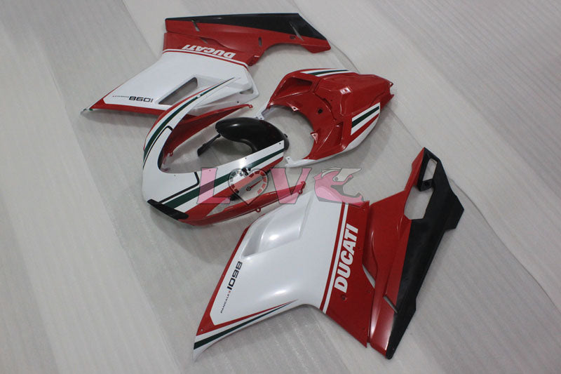 Factory Style - Red White Fairings and Bodywork For 2007-2009 1098 #LF3131