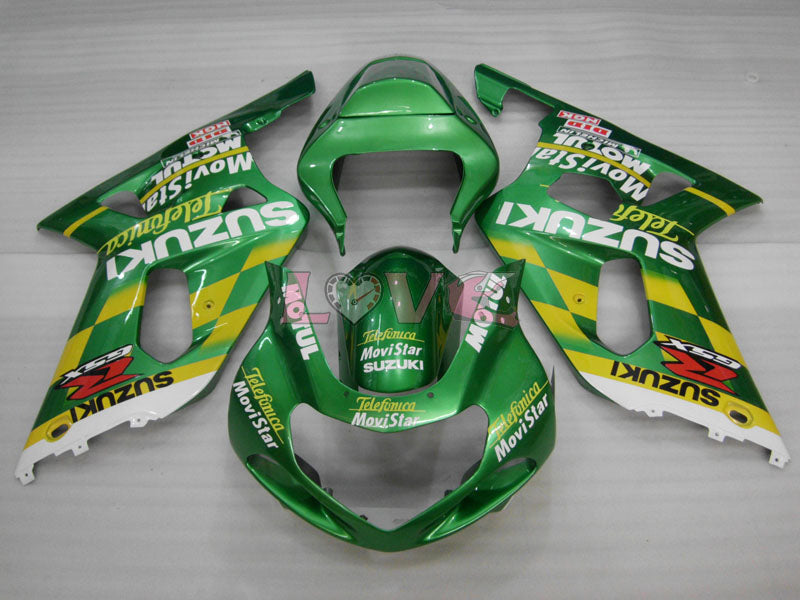 Movistar - Green Fairings and Bodywork For 2001-2003 GSX-R600 #LF4270