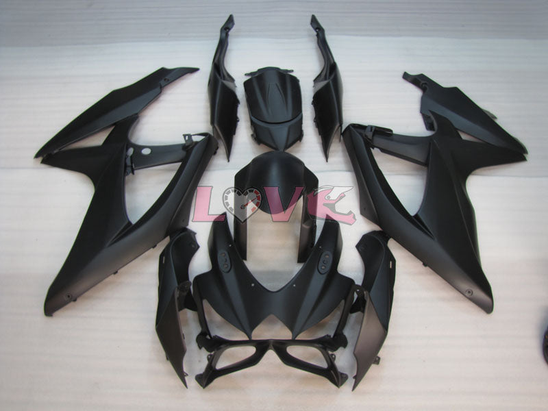 No sticker / decal Factory Style - Black Matte Fairings and Bodywork For 2008-2010 GSX-R600 #LF3895