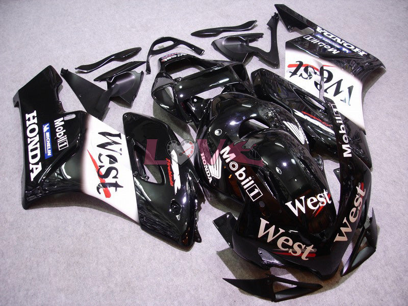 West - White Black Fairings and Bodywork For 2004-2005 CBR1000RR #LF7281