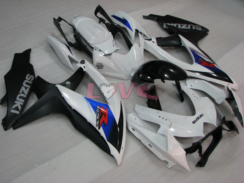 Factory Style - White Black Fairings and Bodywork For 2008-2010 GSX-R600 #LF3952