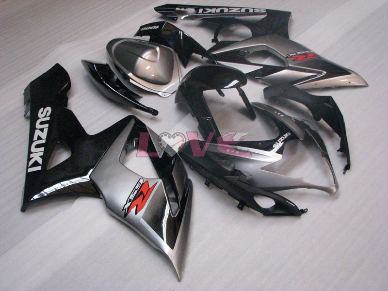 Factory Style - Black Silver Fairings and Bodywork For 2005-2006 GSX-R1000 #LF3841