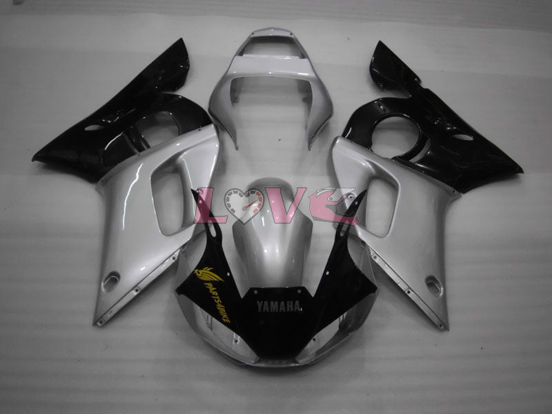 Factory Style - Black Silver Fairings and Bodywork For 1998-2002 YZF-R6 #LF6830
