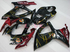 BACARDI - Black Fuchsia Fairings and Bodywork For 2006-2007 GSX-R600 #LF4034