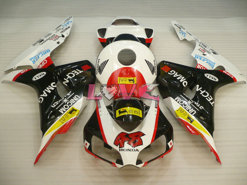 Factory Style - White Black Fairings and Bodywork For 2006-2007 CBR1000RR #LF7199