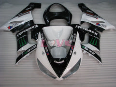 Monster - White Black Fairings and Bodywork For 2005-2006 NINJA ZX-6R #LF3305