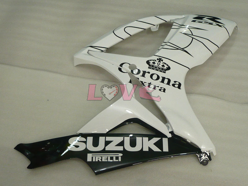 Corona - White Black Fairings and Bodywork For 2006-2007 GSX-R600 #LF6396