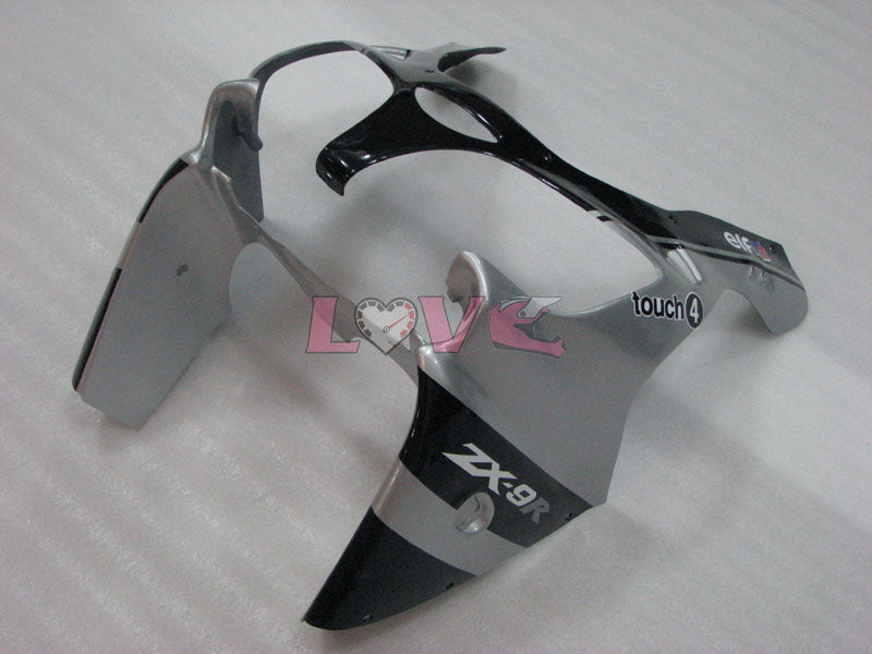 Monster - Black Silver Fairings and Bodywork For 2002-2003 NINJA ZX-9R #LF3291