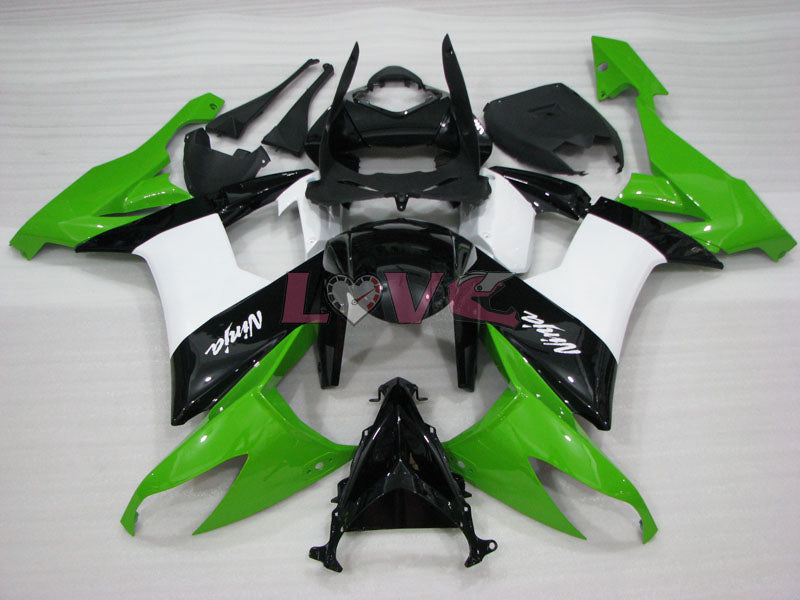 Factory Style - Green White Black Fairings and Bodywork For 2008-2010 NINJA ZX-10R #LF3258