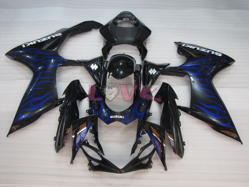Flame - Blue Black Fairings and Bodywork For 2011-2026 GSX-R600 #LF4745