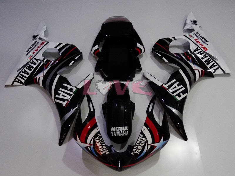 FIAT - White Black Fairings and Bodywork For 2003-2004 YZF-R6 #LF3541