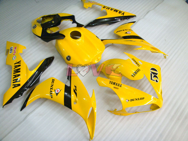 DUNLOP - Yellow Black Fairings and Bodywork For 2004-2006 YZF-R1 #LF7012