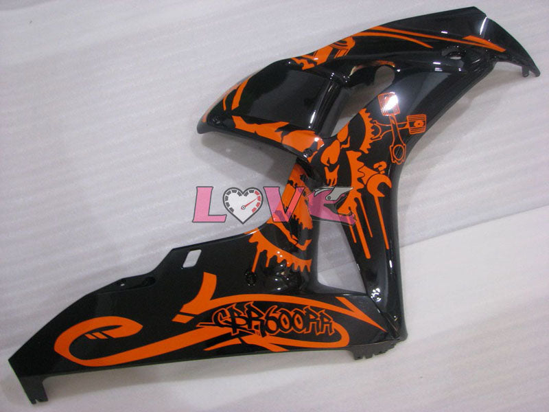 Customize - Orange Black Fairings and Bodywork For 2006-2007 CBR1000RR #LF4375