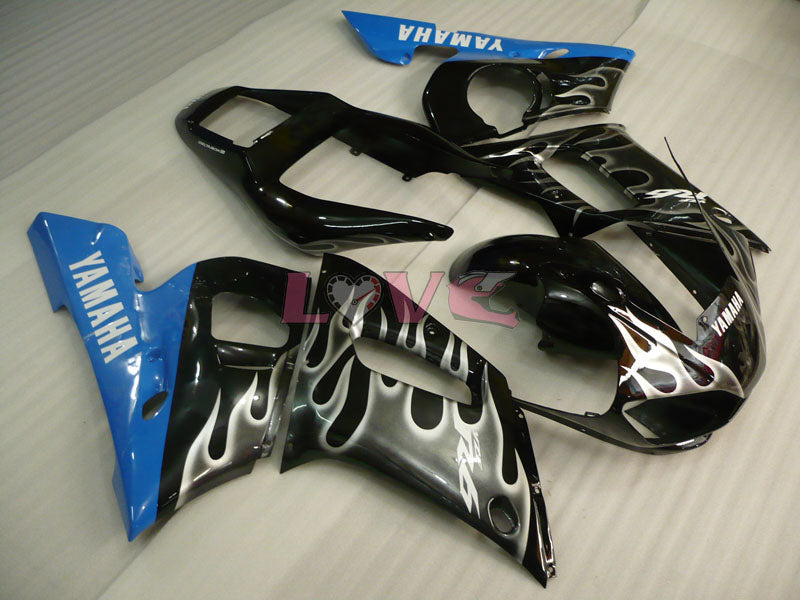 Flame - Blue Black Fairings and Bodywork For 1998-2002 YZF-R6 #LF3360
