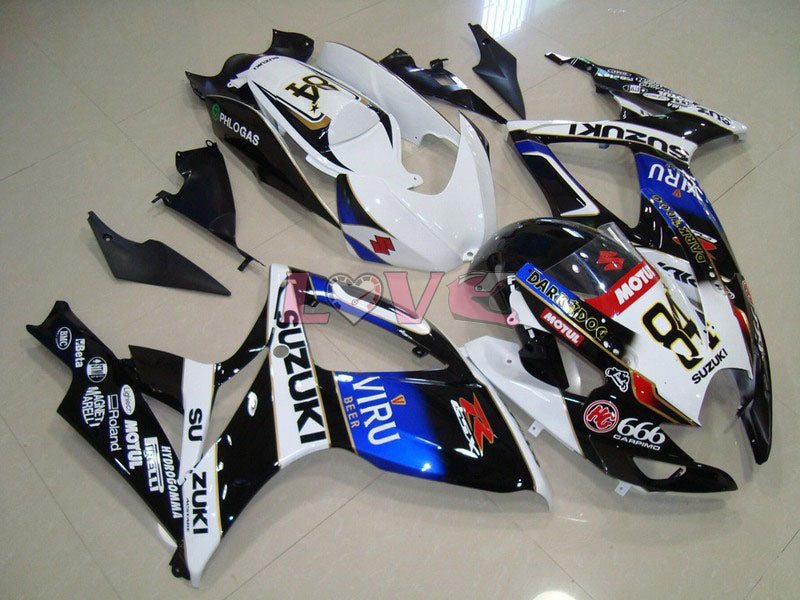 VIRU - White Black Fairings and Bodywork For 2006-2007 GSX-R750 #LF6633