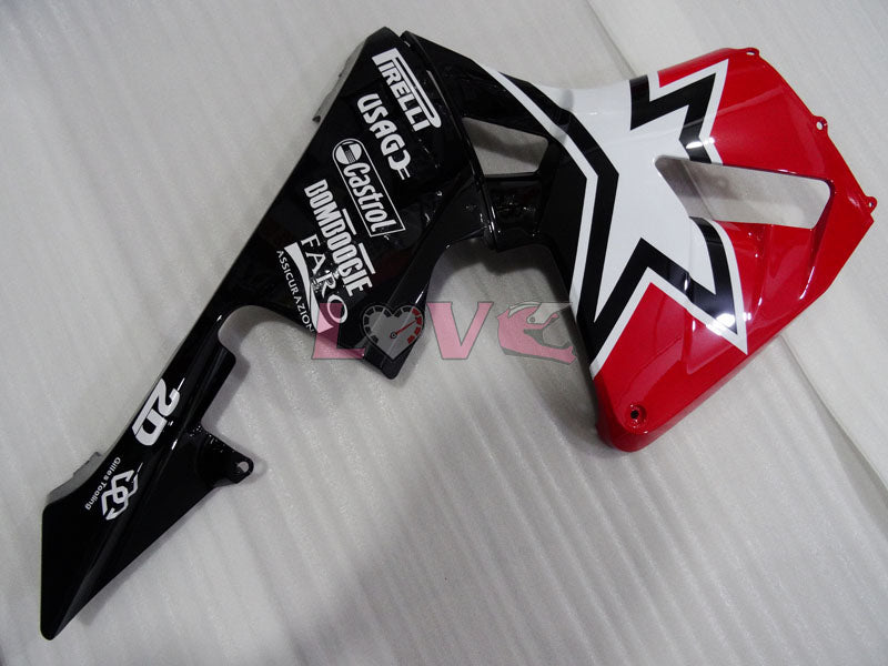 Customize - Red White Black Fairings and Bodywork For 2003-2004 CBR600RR #LF4456