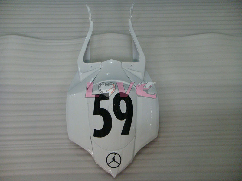 Jordan - White Black Fairings and Bodywork For 2008-2010 GSX-R600 #LF3968