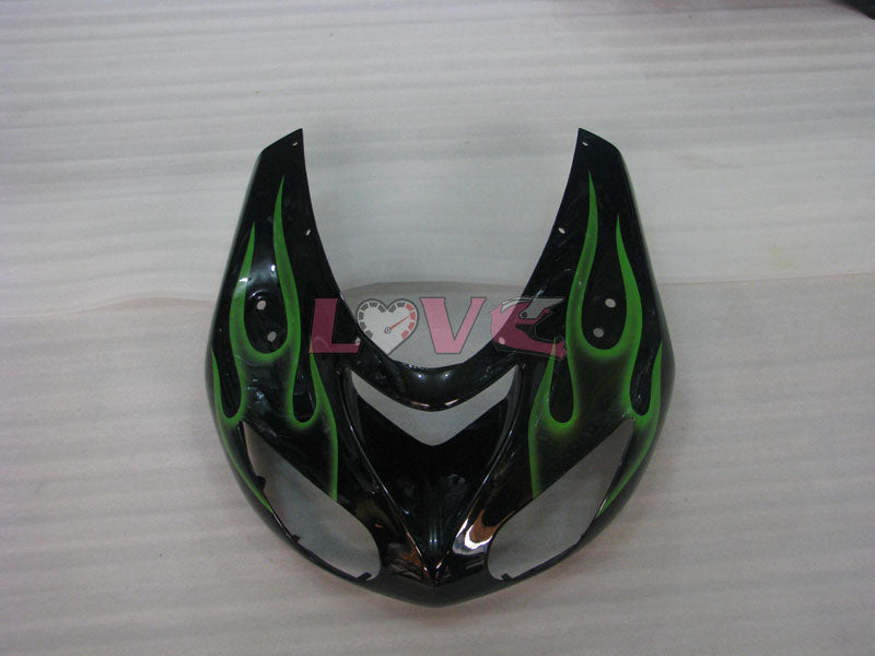Flame - Green Black Fairings and Bodywork For 2006-2007 NINJA ZX-10R #LF6247