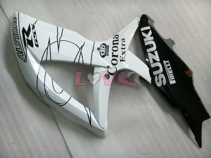 Corona - White Black Fairings and Bodywork For 2008-2010 GSX-R750 #LF3901