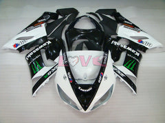 Monster - White Black Fairings and Bodywork For 2005-2006 NINJA ZX-6R #LF3306