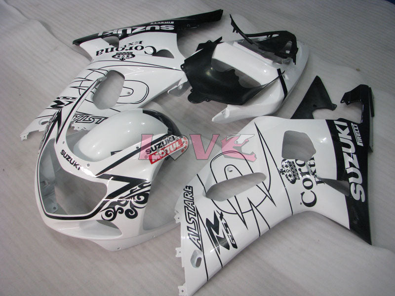Corona - White Black Fairings and Bodywork For 2000-2003 GSX-R750 #LF6807