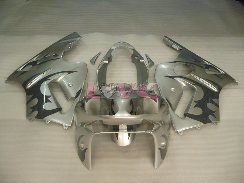 Factory Style - Black Silver Fairings and Bodywork For 2002-2005 NINJA ZX-12R #LF3240