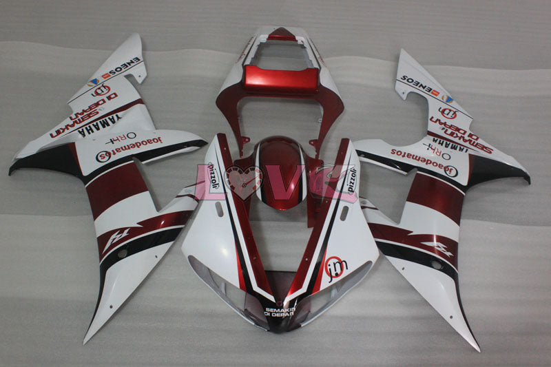 Customize - Red White Black Fairings and Bodywork For 2002-2003 YZF-R1 #LF3598