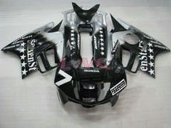 SevenStars - Black Silver Fairings and Bodywork For 1995-1996 CBR600F3 #LF5176