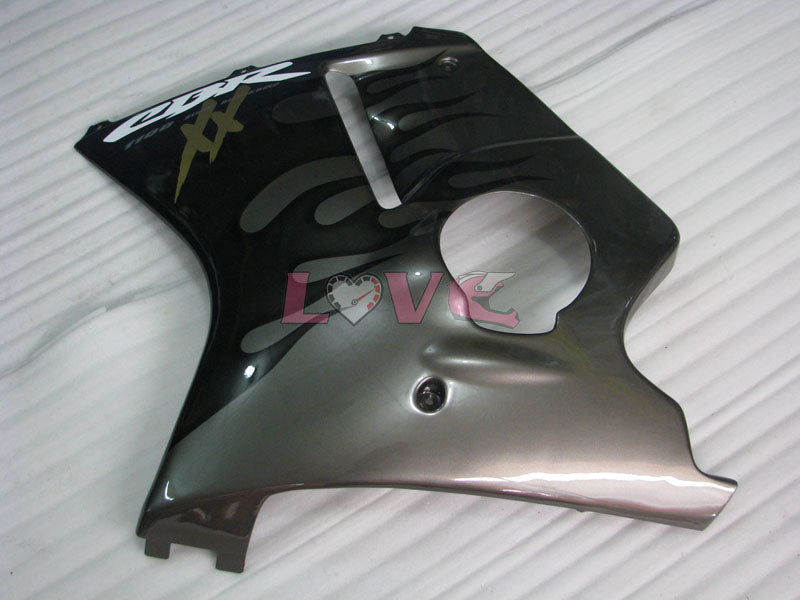Flame - Black Grey Fairings and Bodywork For 1996-2007 CBR1100XX #LF5136