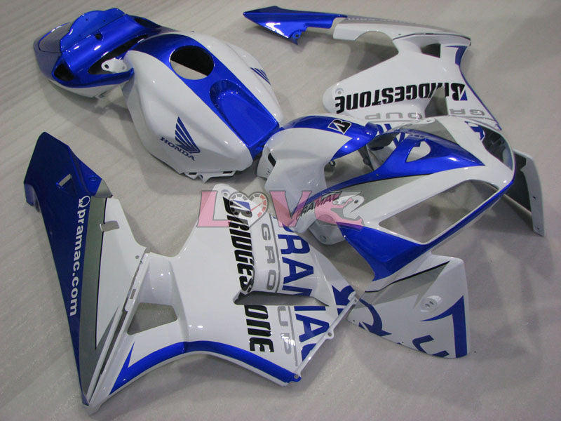 PRAMAC - Blue White Fairings and Bodywork For 2003-2004 CBR600RR #LF4459