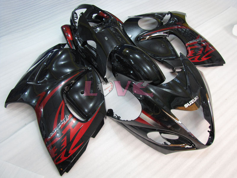 Flame - Red Black Fairings and Bodywork For 2008-2020 Hayabusa #LF4597